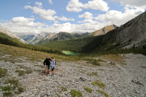 Paula and I descending Galatea
