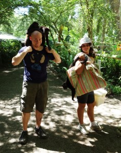 Jamie and Nerea start hauling monkeys to the jungle