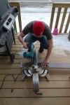 Jamie at the Mitre Saw